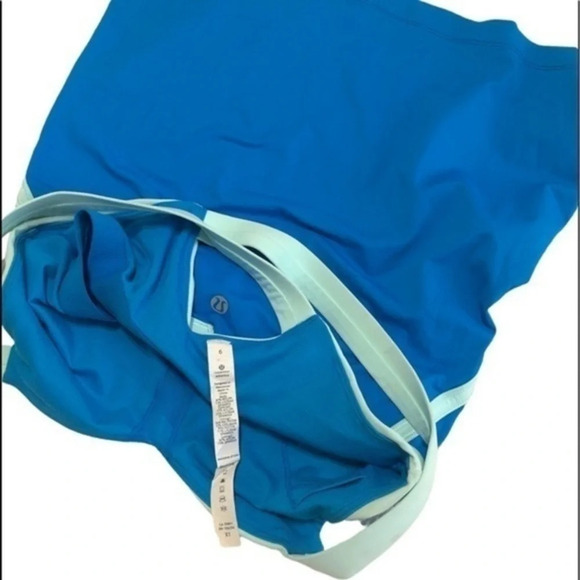 Lululemon Crisscross Back Blue Tank Top Size 6 - Picture 5 of 8